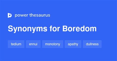 boredom thesaurus